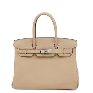 Hermès Birkin 30 Tourtiere Gray Togo D Stamped HERMES Handbag